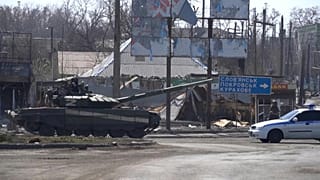 Танки на улицах Волновахи