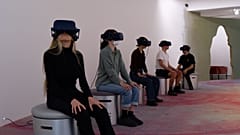 Visitors enter the alien through VR at the Serpentine