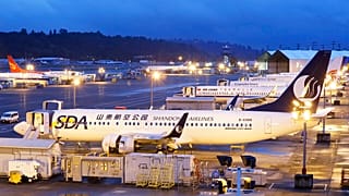 Boeing 737-es repülőgépek a seattle-i Boeing Field-en