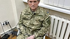 Viktor Medwedtschuk nach seiner missglückten Flucht in ukrainischer Uniform