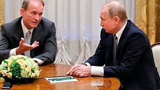 Medvedcsuk és Putyin egy 2019-es találkozón