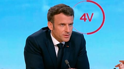 "I'm not sure the escalation of words is helping the cause right now," Emmanuel Macron said during an interview broadcasted on France 2 on Wednesday.