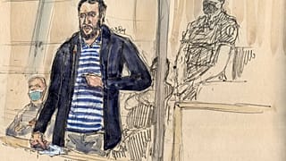 Salah Abdeslam durant son procès, le 13/04/2022
