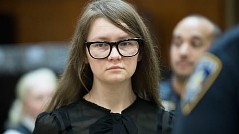 Anna Sorokin aka Anna Delvy in court, her story inspired the drama 'Inventing Anna'