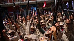 Miembros de la Milicia Nacional Bolivariana de Venezuela creada por el difunto presidente Hugo Chávez