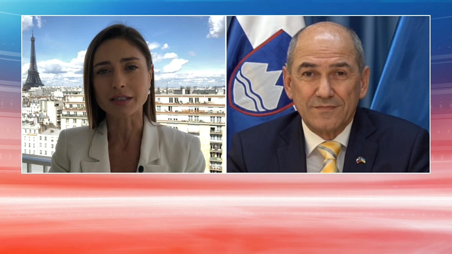 Janez Jansa e Anelise Borges