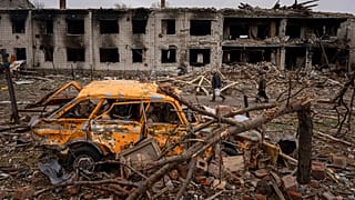 Un quartier détruit à Tcherniguiv, Ukraine, le 13 avril 2022