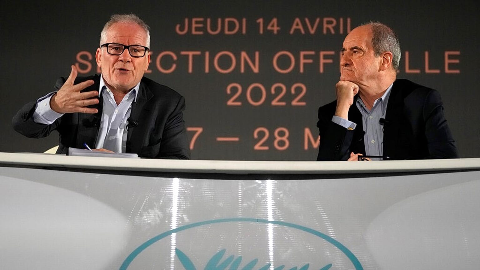 Thierry Fremaux fesztiváligazgató és Pierre Lescure elnök