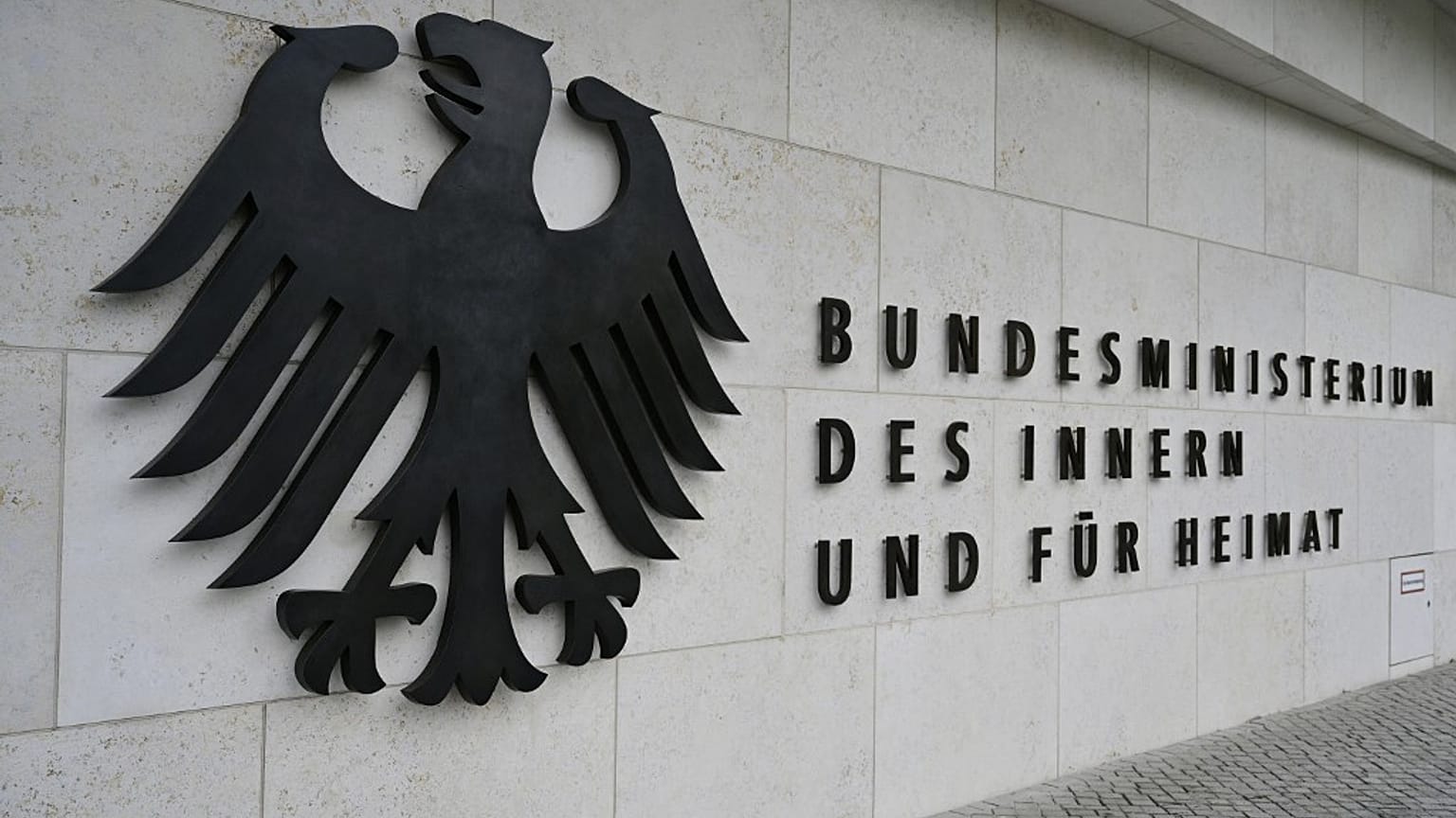 Vue de l'extérieur du ministère allemand de l'Intérieur, à Berlin, le 14/04/2022