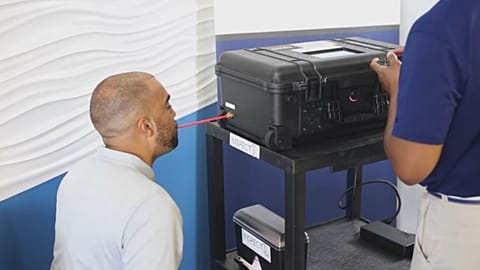 A demonstration of the InspectIR COVID-19 Breathalyzer 