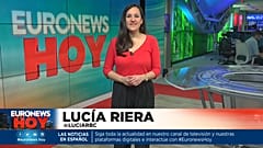 Lucía Riera presenta Euronews Hoy