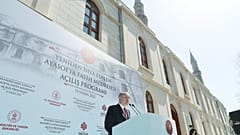 Cumhurbaşkanı Recep Tayyip Erdoğan, Kültür ve Turizm Bakanlığı Vakıflar Genel Müdürlüğünce yeniden ihya edilen Ayasofya Fatih Medresesi'nin açılışına katılarak konuşma yaptı