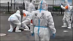 Die Polizei nimmt in Schanghai eine Person in Gewahrsam