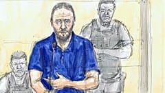 Salah Abdeslam, wie ihn ein Gerichtszeichner darstellte