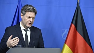Archív fotó: Robert Habeck német gazdasági miniszter sajtótájékoztatót tart