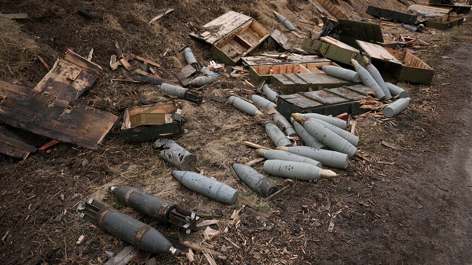 Von Russlands Armee in der Ukraine zurückgelassene Munition