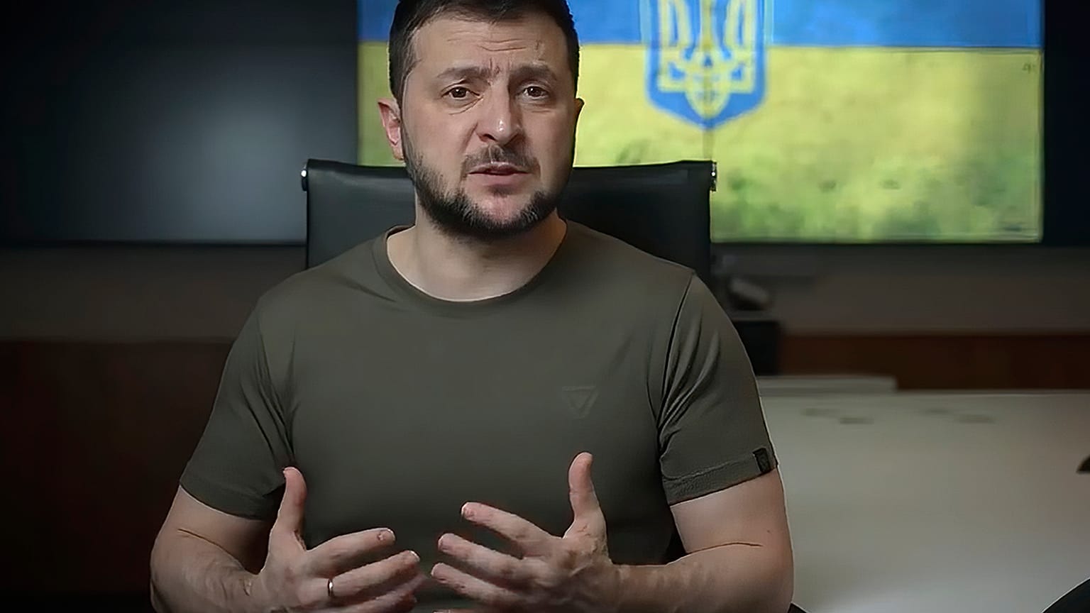 El presidente ucraniano Volodímir Zelenski, en un último mensaje