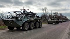 Convoglio russo vicino a Mariupol. (16.4.2022)
