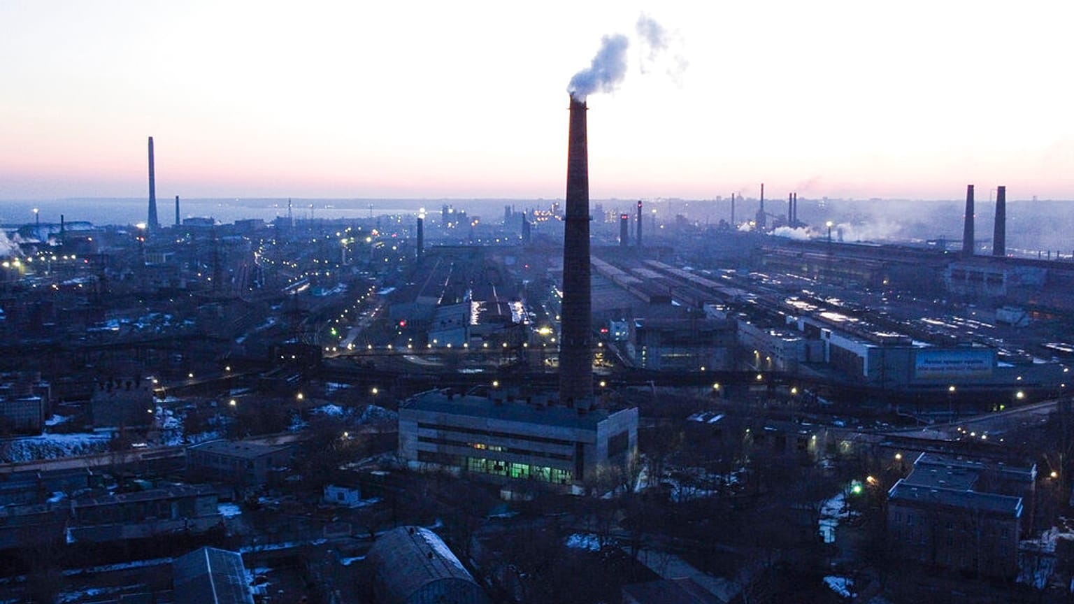 Gelände der Azowstal Stahlwerke in Mariupol, Ukraine
