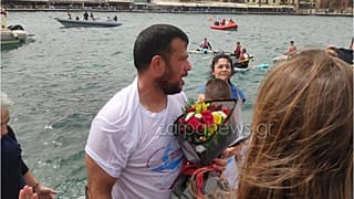 Ο Γιώργος Κλεινάκης στο λιμάνι των Χανίων