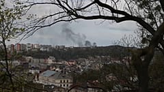 Imágenes del ataque a Leópolis el lunes 18 de abril de 2022