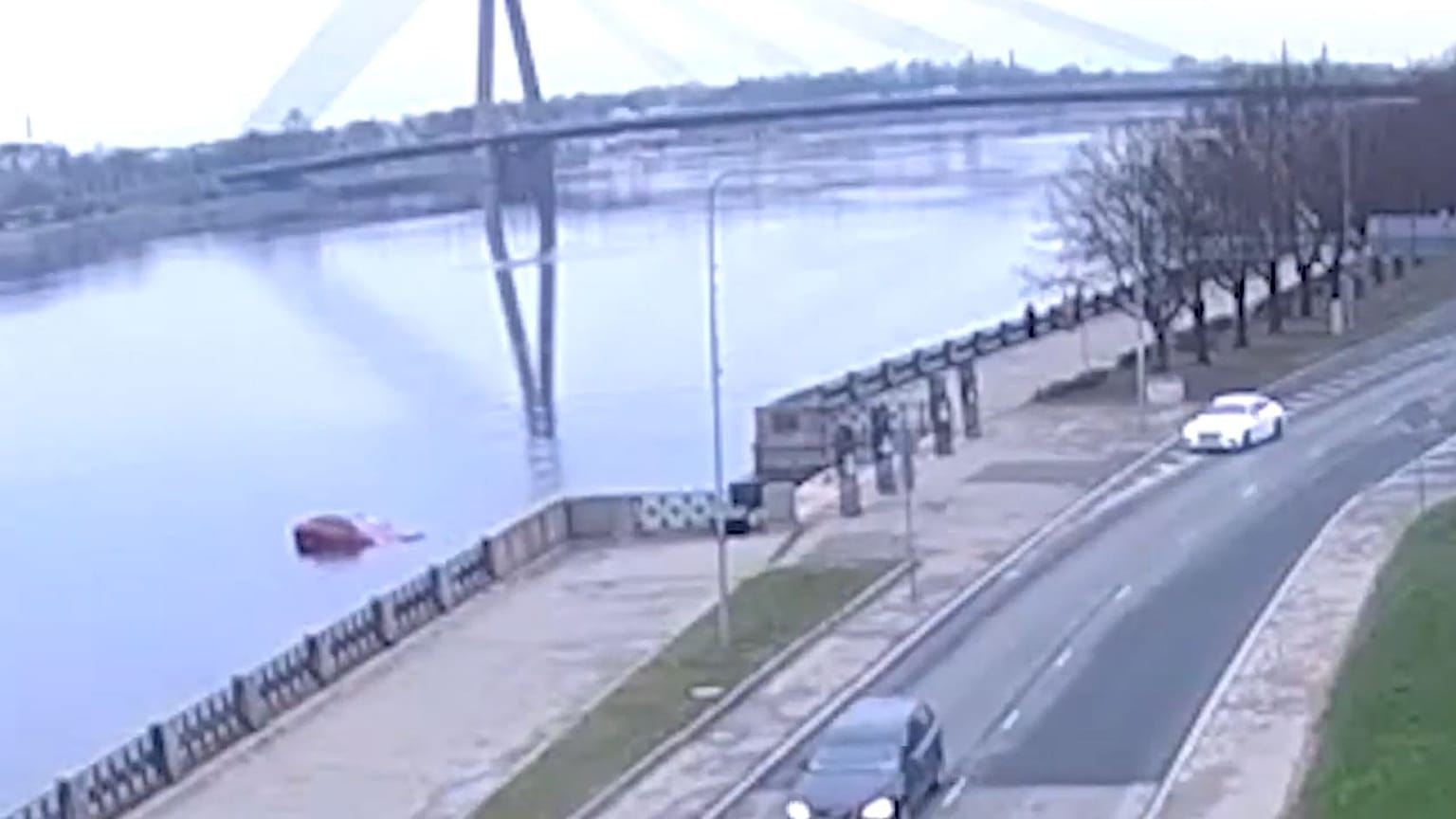 The car was retrieved from the river the next day on April 15, police said.