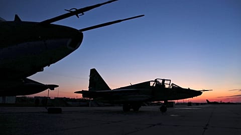 The campaign is asking for fighter jets like these Russian SU-25s