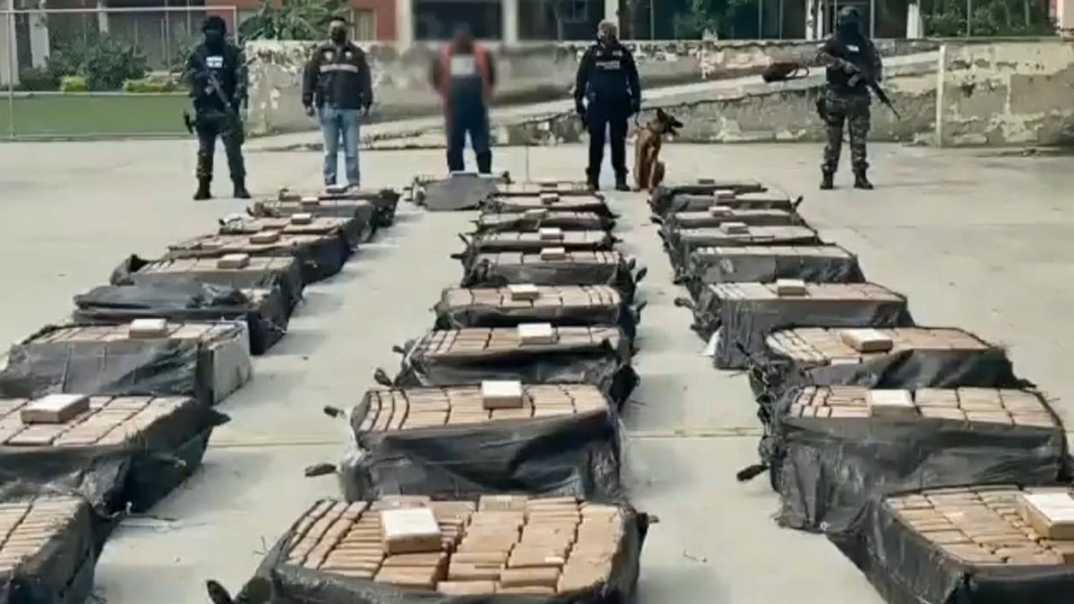 Droga incautada en Ecuador