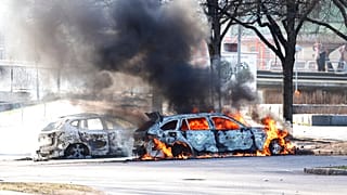 Kiégett autó Malmöben
