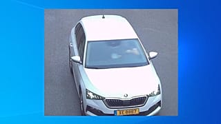 A keresett fehér Skoda (luxemburgi rendszámmal)