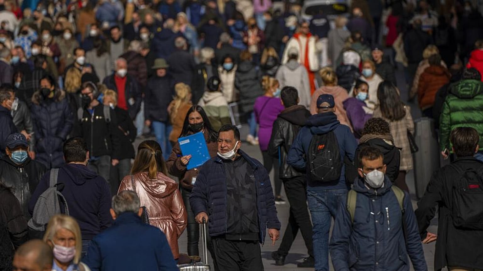 Passatnten im Zentrum von Madrid, 10.02.2022