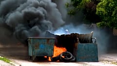 Clashes between Israeli forces and Palestinians in Burqah