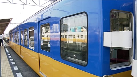 Train Ukrainian colors