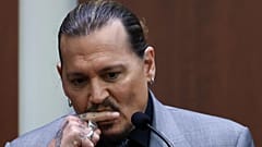 Actor Johnny Depp testifies during a hearing in the courtroom at the Fairfax County Circuit Court in Fairfax, Va., Wednesday, April 20, 2022.