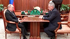 Incontro al Cremlino tra Vladimir Putin e il ministro della Difesa, Sergei Shoigu. (21.4.2022)