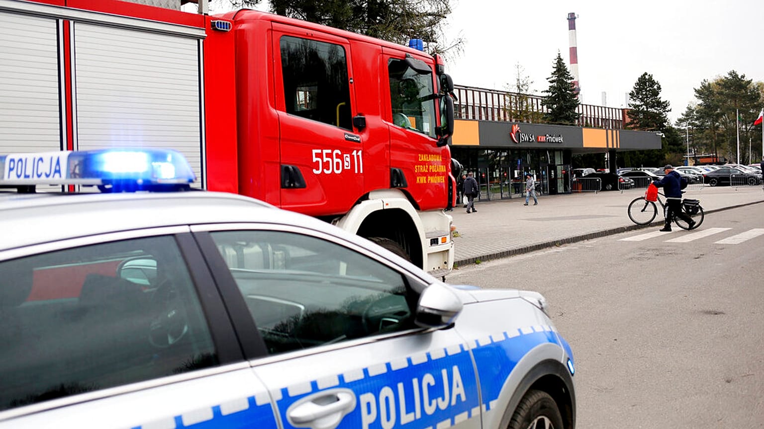 Der Eingang zum Minengelände in Schlesien, wo sich das Unglück ereignete