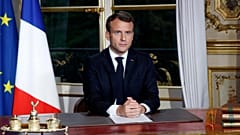 Le président français Emmanuel Macron au palais de l'Élysée à Paris, en 2019.
