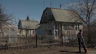 Eine Datscha in Chelyabinsk bei Moskau, 17. April 2022