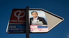 Wahlkampf-Plakat in Frankreich