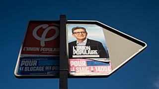Cartel de la agrupación de Mélenchon.