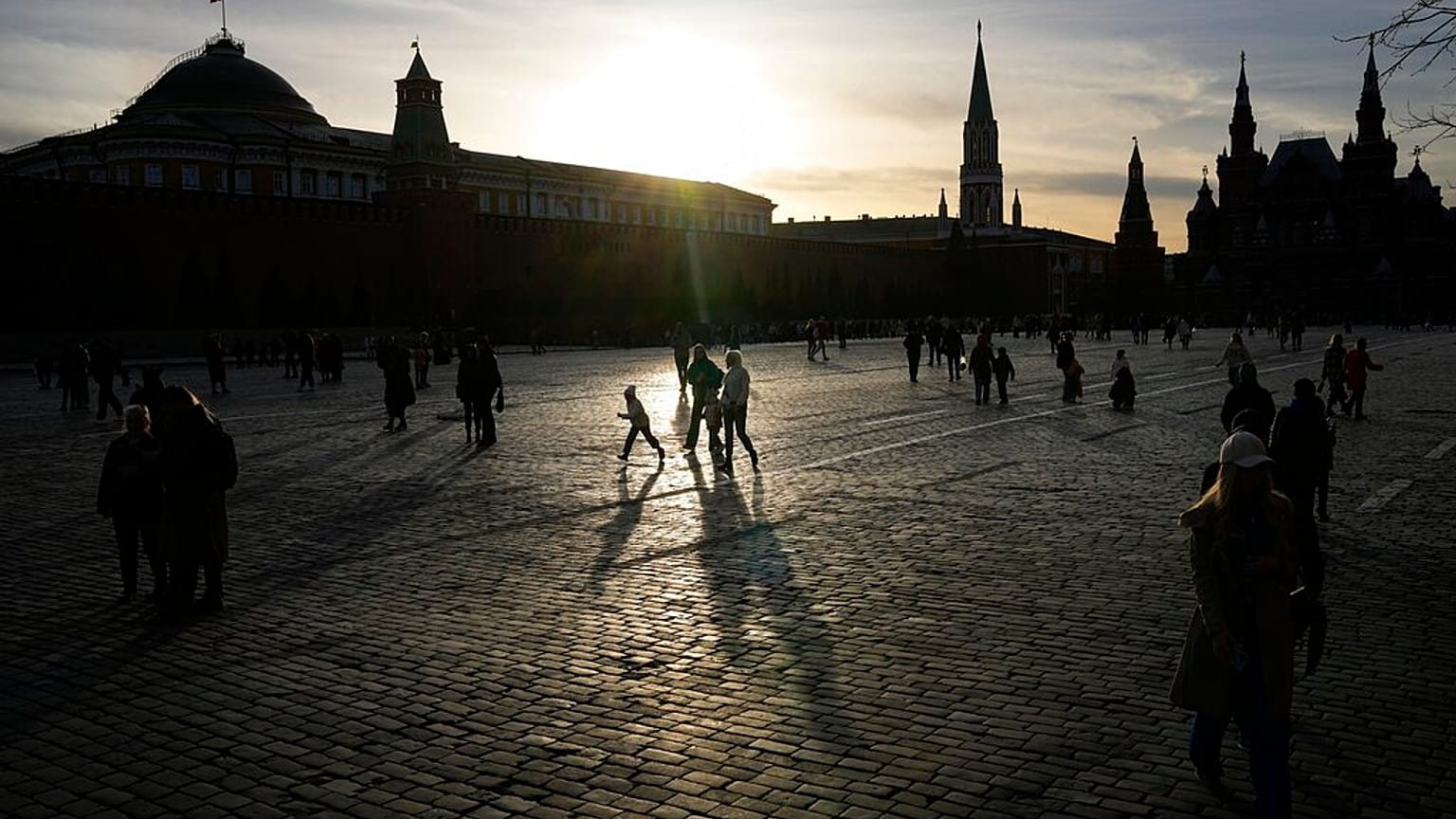 Sonnenuntergang in Moskau, wo Alina Kabajewa bei einem Sportevent gesichtet wurde