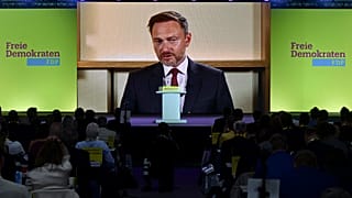 FDP-Chef Christian Lindner - per Videoschalte aus den USA
