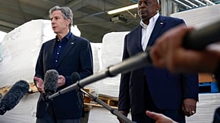Secretary of State Antony Blinken and Secretary of Defense Lloyd Austin speak with reporters in Poland.