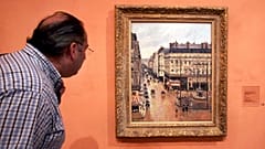 The "Rue St.-Honore, Apres-Midi, Effet de Pluie", painted in 1897 by Camille Pissarro, on display in the Thyssen-Bornemisza Museum.