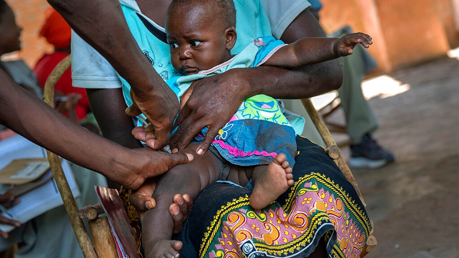 Un enfant atteint de malaria