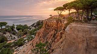 View of Pine Cliffs Resort in the Algarve, Portugal