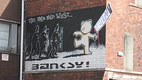 Banksy mural The Mild, Mild West
