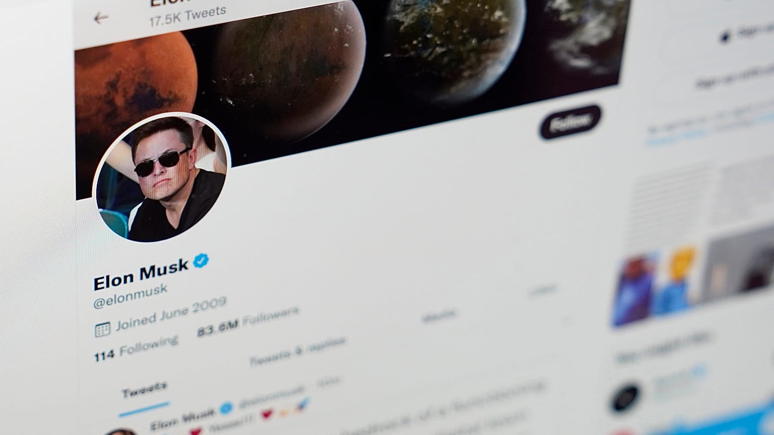 Elon Musk egyik posztja a Twitteren
