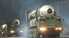 Военный парад в Пхеньяне, КНДР 25 апреля 2022