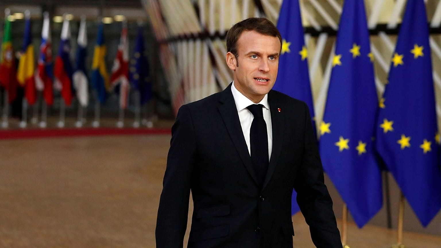 Emmanuel Macron Brüsszelben